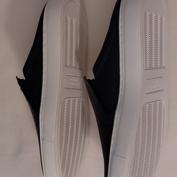 NWOT Kate Spade Andi, Navy and White Slip-On Leather Mules Size 8M - Picture 8 of 9